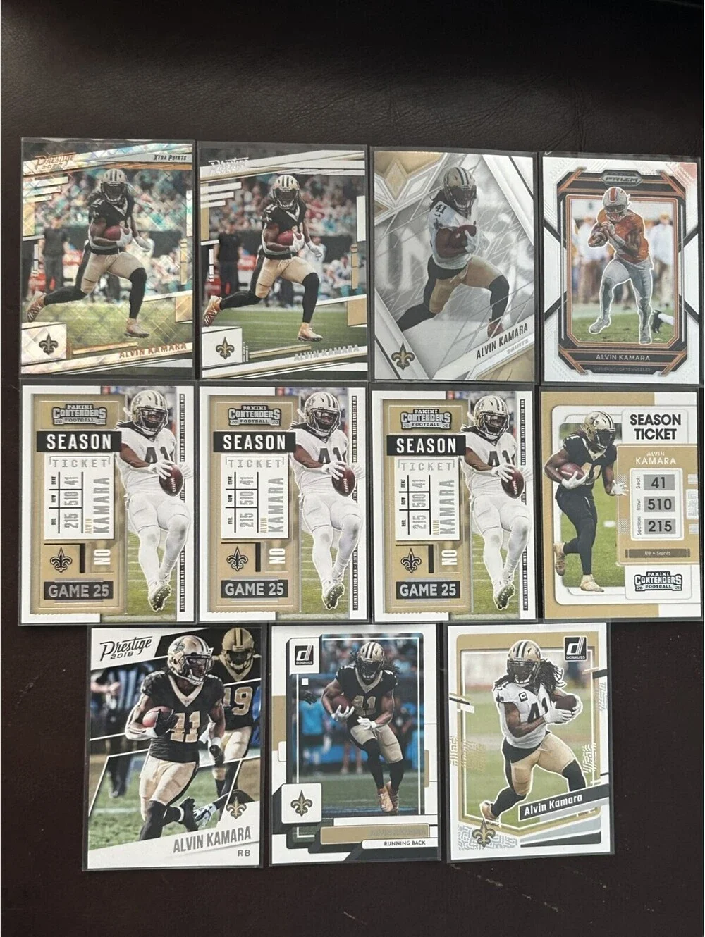 2017 ALVIN KAMARA RC DONRUSS OPTIC PSA 10+ELITE/KNIGHT SCHOOL RC’S+11 CARD LOTNM